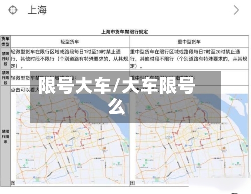 限号大车/大车限号么