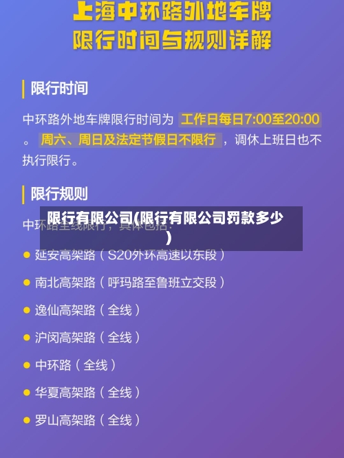 限行有限公司(限行有限公司罚款多少)-第3张图片