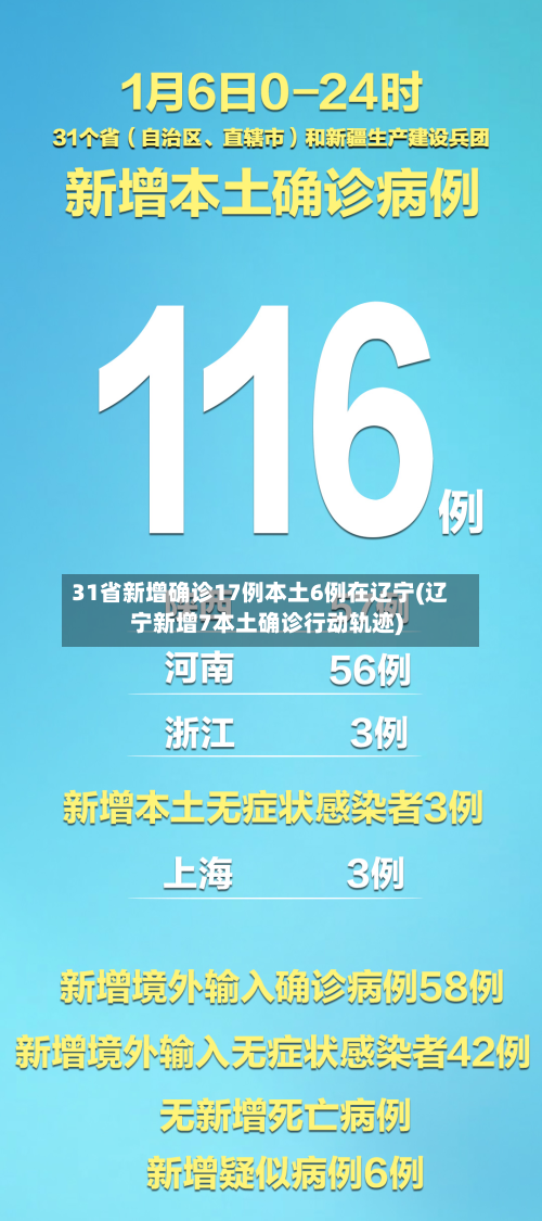 31省新增确诊17例本土6例在辽宁(辽宁新增7本土确诊行动轨迹)