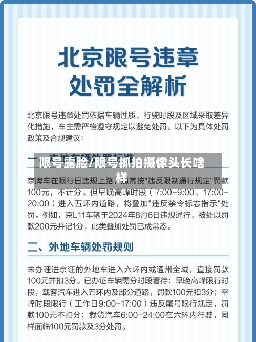 限号露脸/限号抓拍摄像头长啥样-第2张图片
