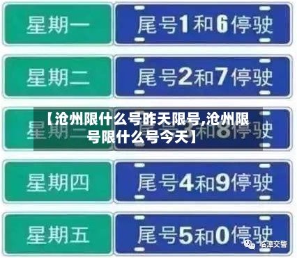 【沧州限什么号昨天限号,沧州限号限什么号今天】-第3张图片
