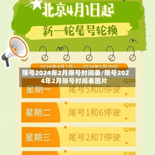 限号2024年2月限号时间表/限号2024年2月限号时间表图片-第2张图片