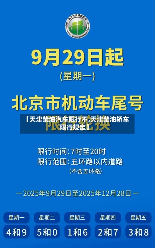 【天津柴油汽车限行不,天津柴油轿车限行规定】