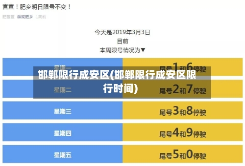 邯郸限行成安区(邯郸限行成安区限行时间)