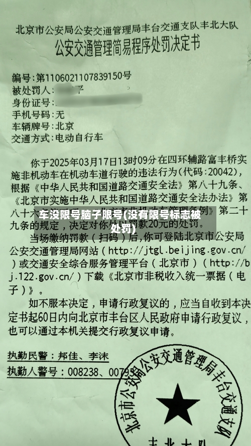 车没限号脑子限号(没有限号标志被处罚)