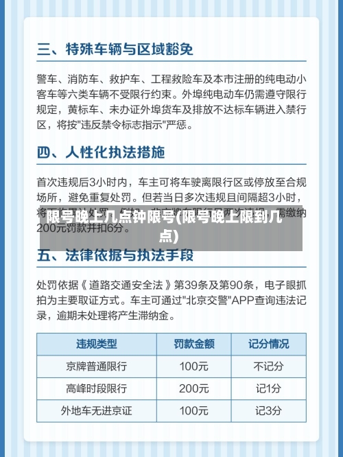 限号晚上几点钟限号(限号晚上限到几点)-第2张图片