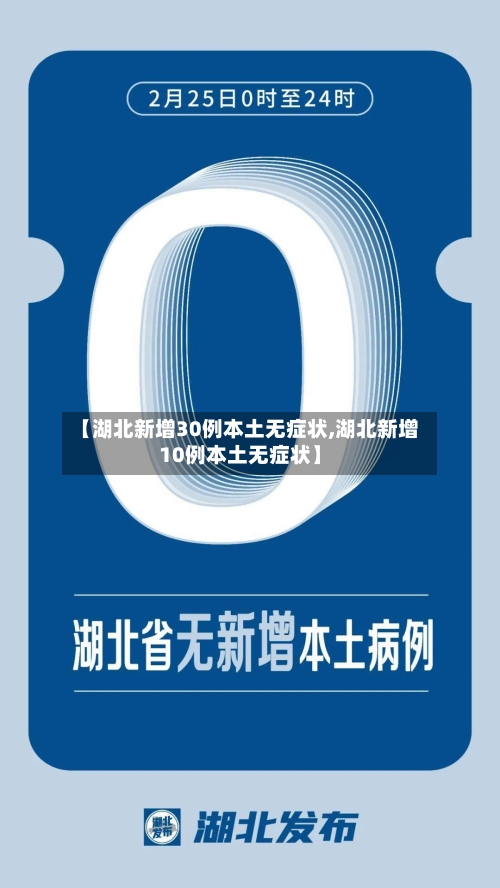 【湖北新增30例本土无症状,湖北新增10例本土无症状】