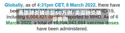 美国肺炎确诊超60万例/美国肺炎确诊病例