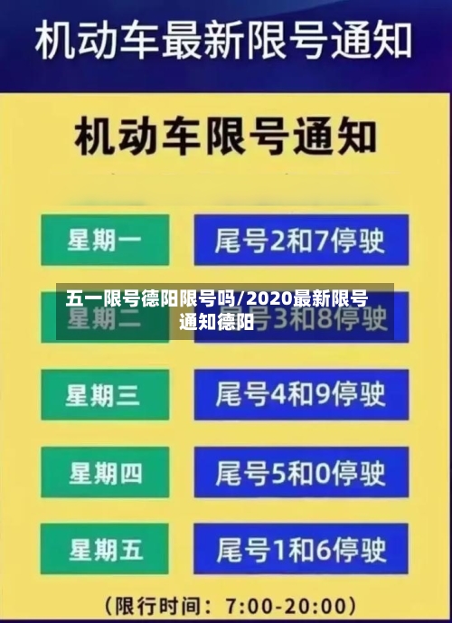 五一限号德阳限号吗/2020最新限号通知德阳-第2张图片