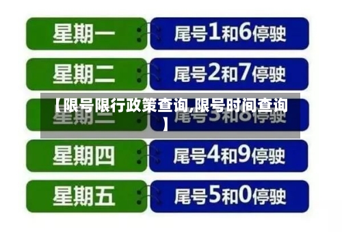 【限号限行政策查询,限号时间查询】