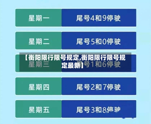【衡阳限行限号规定,衡阳限行限号规定最新】-第2张图片
