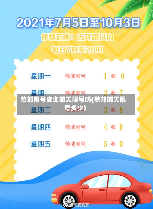 燕郊限号查询明天限号吗(燕郊明天限号多少)