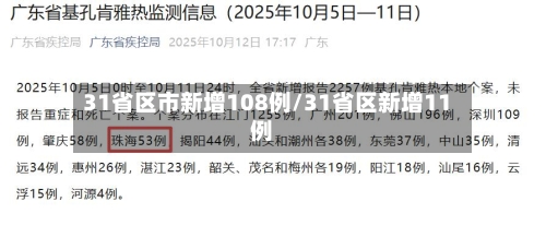 31省区市新增108例/31省区新增11例-第2张图片
