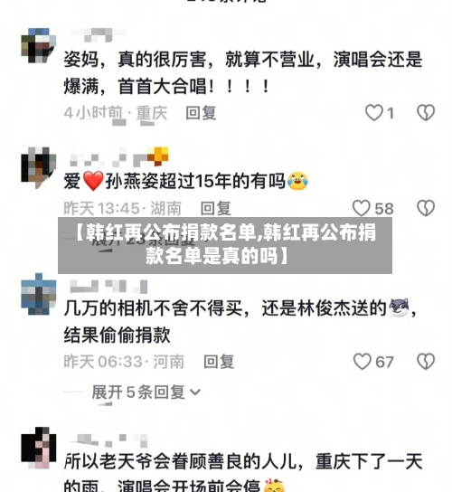 【韩红再公布捐款名单,韩红再公布捐款名单是真的吗】-第2张图片