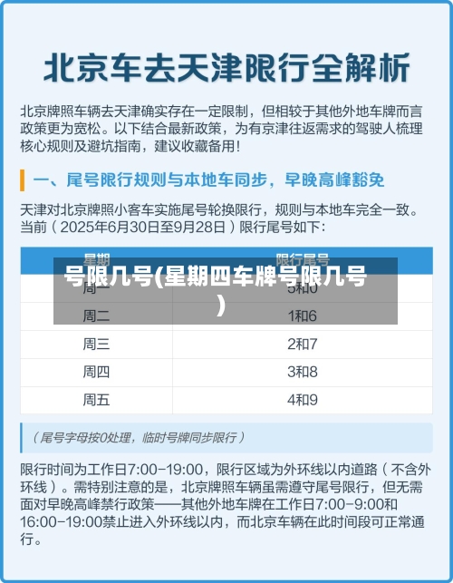 号限几号(星期四车牌号限几号)-第2张图片