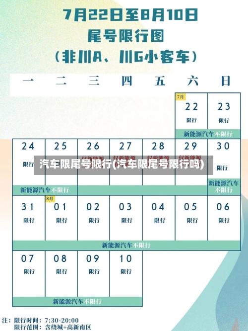 汽车限尾号限行(汽车限尾号限行吗)-第3张图片