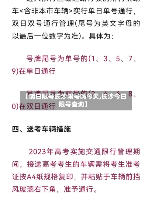 【明日限号长沙限号吗今天,长沙今日限号查询】-第3张图片