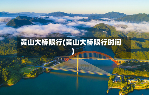 黄山大桥限行(黄山大桥限行时间)-第2张图片