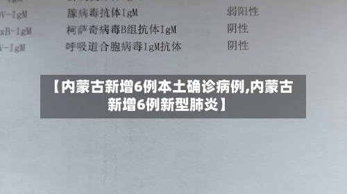 【内蒙古新增6例本土确诊病例,内蒙古新增6例新型肺炎】-第3张图片