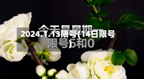 2024.1.13限号(14日限号)