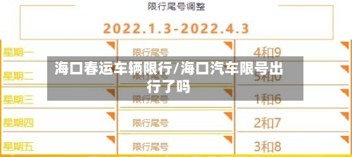海口春运车辆限行/海口汽车限号出行了吗-第2张图片