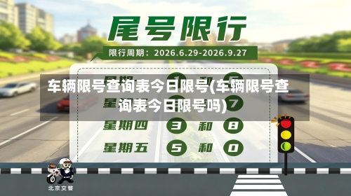 车辆限号查询表今日限号(车辆限号查询表今日限号吗)-第2张图片