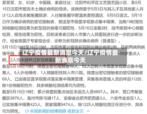 辽宁疫情最新消息今天/辽宁疫情最新消息今天