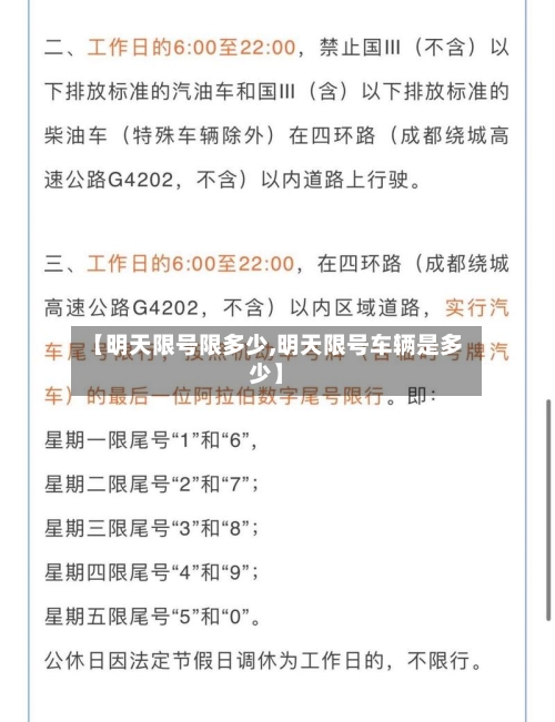 【明天限号限多少,明天限号车辆是多少】-第2张图片