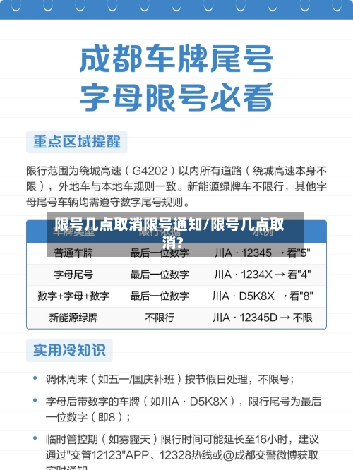 限号几点取消限号通知/限号几点取消?