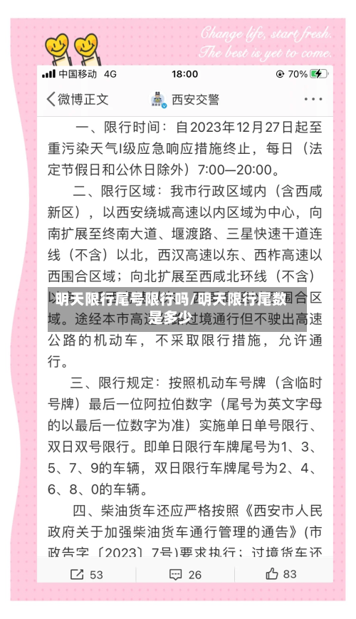 明天限行尾号限行吗/明天限行尾数是多少