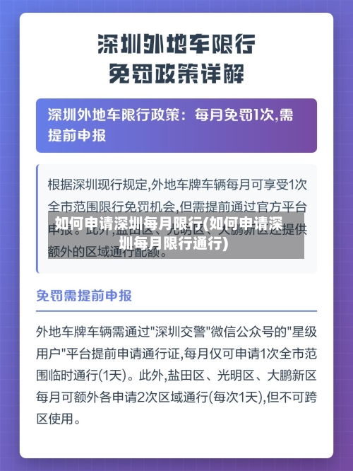 如何申请深圳每月限行(如何申请深圳每月限行通行)-第3张图片