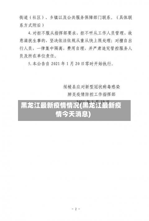 黑龙江最新疫情情况(黑龙江最新疫情今天消息)-第2张图片