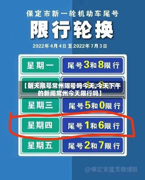 【明天限号常州限号吗今天,今天下午的新闻常州今天限行吗】-第3张图片