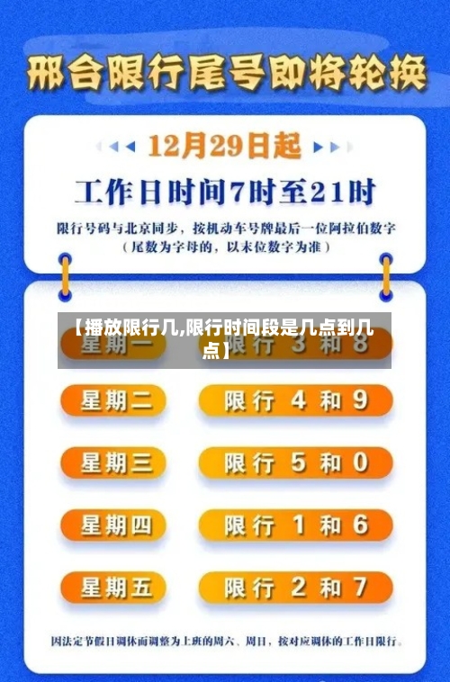 【播放限行几,限行时间段是几点到几点】-第2张图片