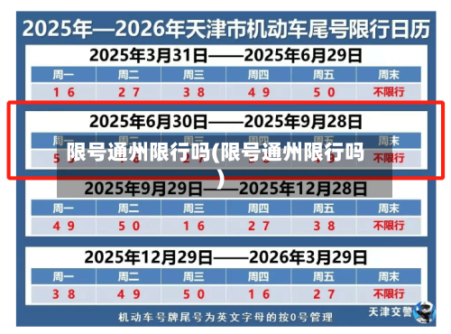 限号通州限行吗(限号通州限行吗)