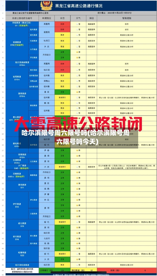 哈尔滨限号周六限号吗(哈尔滨限号周六限号吗今天)