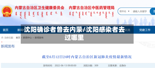 沈阳确诊者曾去内蒙/沈阳感染者去过哪里