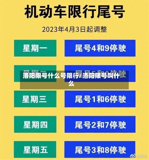 洛阳限号什么号限行/洛阳限号叫什么