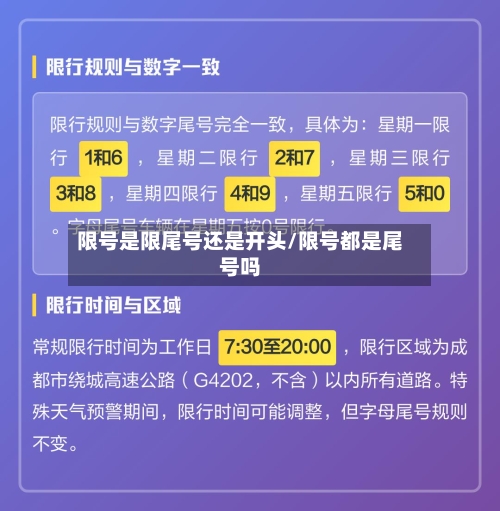 限号是限尾号还是开头/限号都是尾号吗-第2张图片
