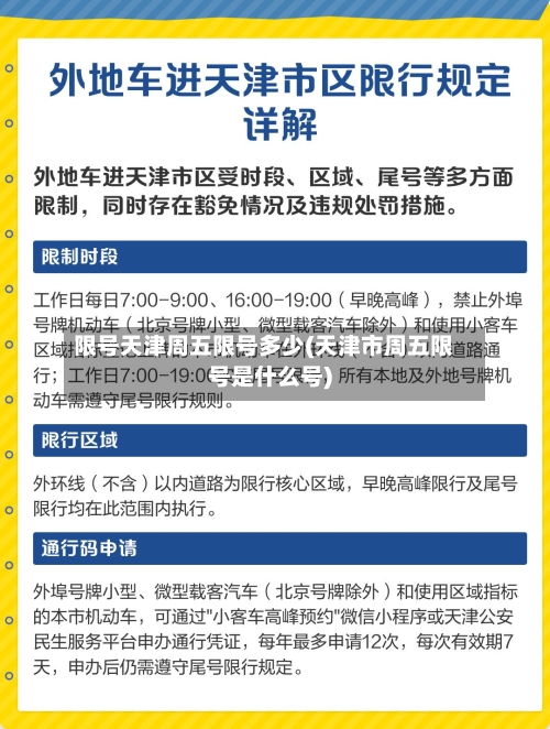 限号天津周五限号多少(天津市周五限号是什么号)-第3张图片