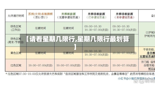 【请看星期几限行,星期几限行最划算】