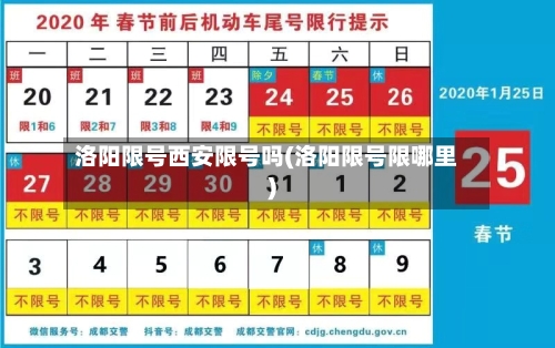 洛阳限号西安限号吗(洛阳限号限哪里)-第2张图片