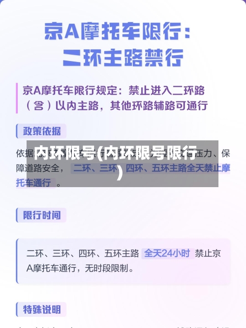 内环限号(内环限号限行)