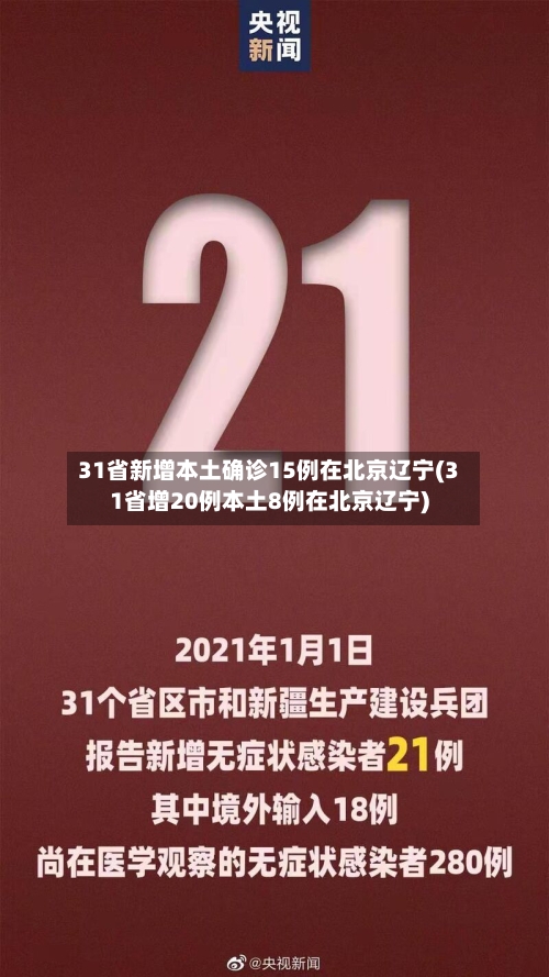 31省新增本土确诊15例在北京辽宁(31省增20例本土8例在北京辽宁)-第2张图片