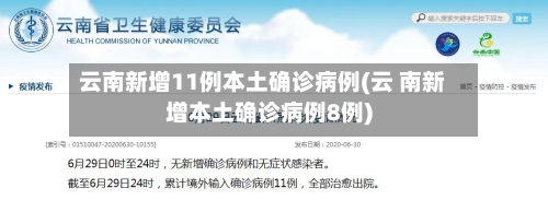 云南新增11例本土确诊病例(云 南新增本土确诊病例8例)