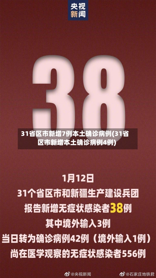 31省区市新增7例本土确诊病例(31省区市新增本土确诊病例4例)