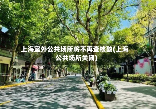 上海室外公共场所将不再查核酸(上海公共场所关闭)