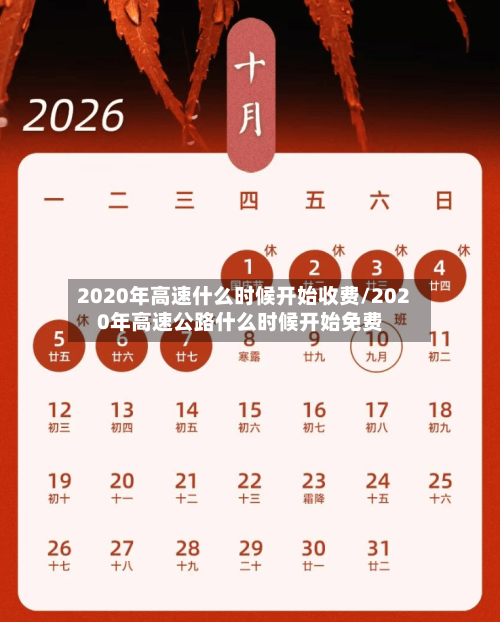 2020年高速什么时候开始收费/2020年高速公路什么时候开始免费-第2张图片