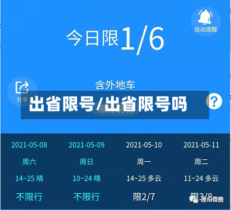出省限号/出省限号吗