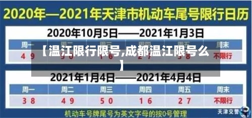 【温江限行限号,成都温江限号么】